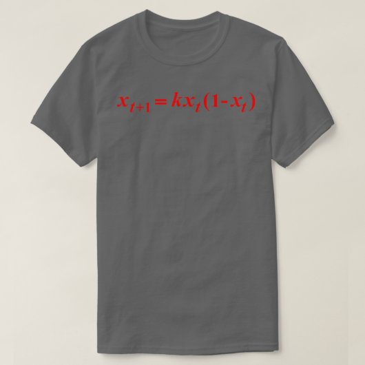 T-shirt Théorie du chaos Équation mathématique 4 (Design devant)