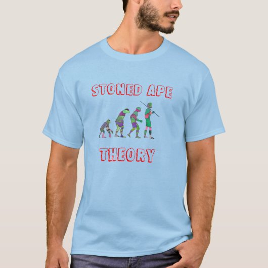 T-shirt Théorie lapidée de singe (Devant)