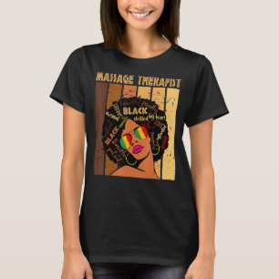 T-shirt Thérapeute de massage Afro Africain-Américain Poin