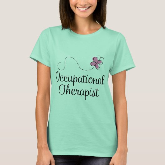 T-shirt Thérapeute du papillon rose mou (Devant)