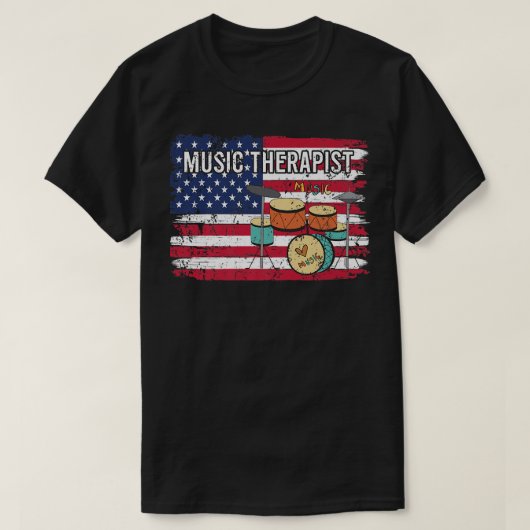 T-shirt Thérapeute en musique Professeurs de musique Ameri (Design devant)