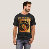 T-shirt Thérapeute en santé mentale Afro Femmes Noir Histo (Devant entier)