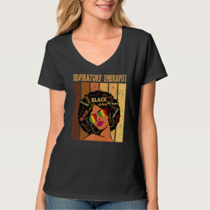 T-shirt Thérapeute respiratoire Afro Africaine Femmes Noir