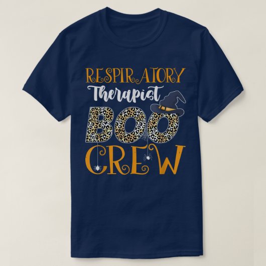 T-shirt Thérapeute respiratoire Boo Crew Halloween Boo Gho (Design devant)