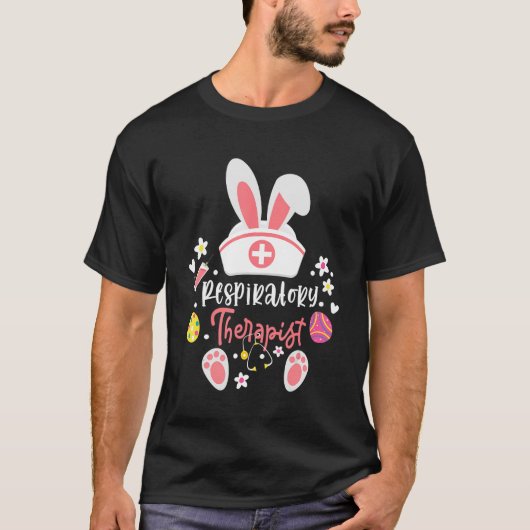 T-shirt Thérapeute respiratoire de Pâques mignonne Rt Bunn (Devant)