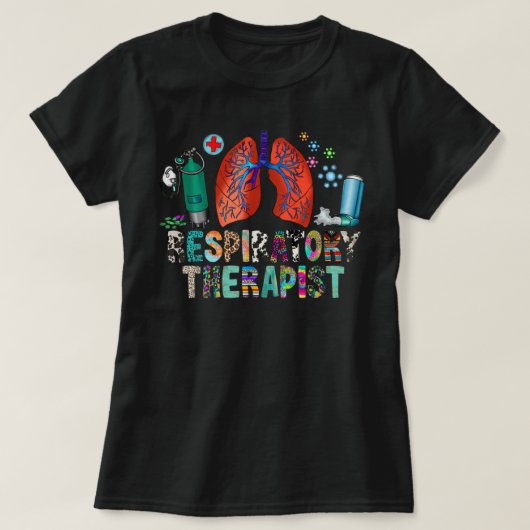 T-shirt Thérapeute respiratoire Leopard Stethoscope Ouest (Design devant)