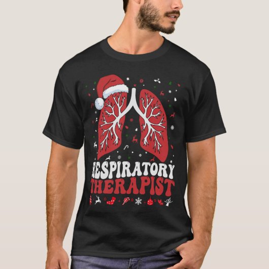 T-shirt Thérapeute respiratoire Noël (Devant)