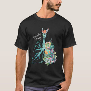 T-shirt Thérapeute respiratoire pulmonaire Fleur T respira