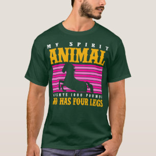 T-shirt Thérapie Animal Mon Esprit Animal Pèse 1000 Livres
