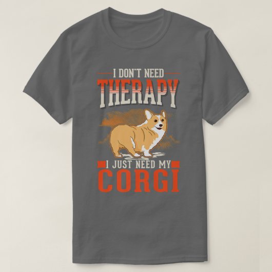 T-shirt Thérapie Corgi Welsh Corgi-629 (Design devant)
