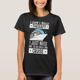 T-shirt Thérapie Croisière Hommes Femmes Croisière Vacance