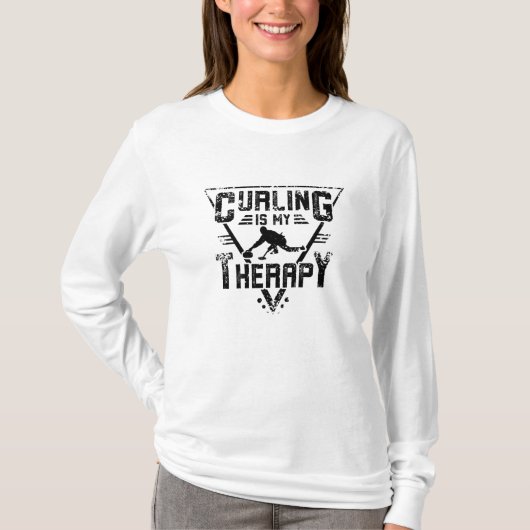 T-shirt Thérapie de curling (Devant)