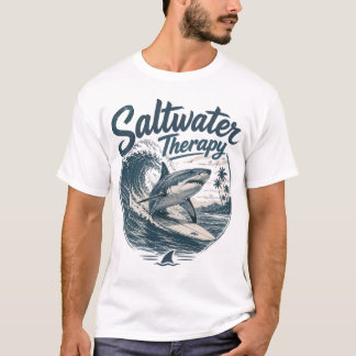 T-shirt Thérapie de la vague de surf en eau salée