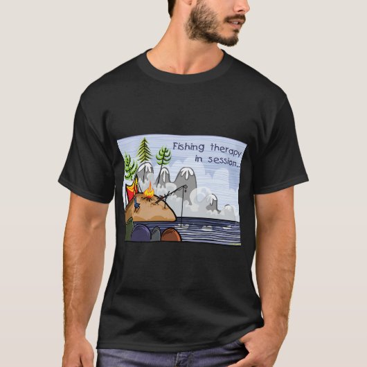 T-shirt Thérapie de pêche (Devant)