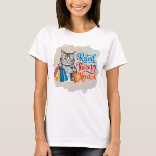 T-shirt Thérapie de vente au détail pour chats amusants né