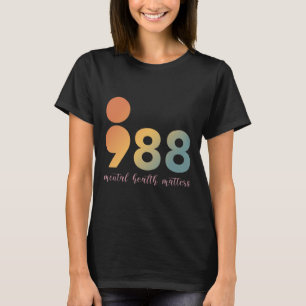 T-shirt Thérapie en santé mentale 988 Conseiller en semi-o