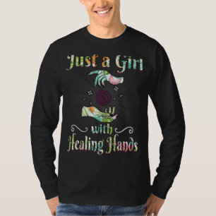 T-shirt Thérapie Massage Femmes Juste Une Fille Avec H Gué