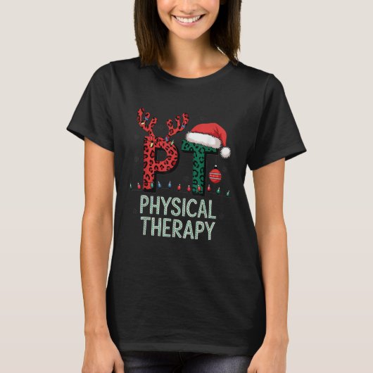 T-shirt Thérapie physique Noël Thérapeute de papi de Noël (Devant)