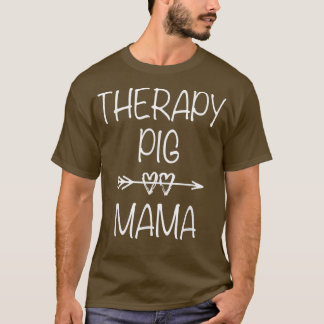 T-shirt Thérapie Pig Maman Service Animal Emotion Support 