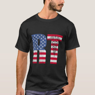 T-shirt Thérapie respiratoire Drapeau américain T respirat