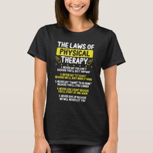 T-shirt Thérapies physiques The Laws of Therapy Healthcare