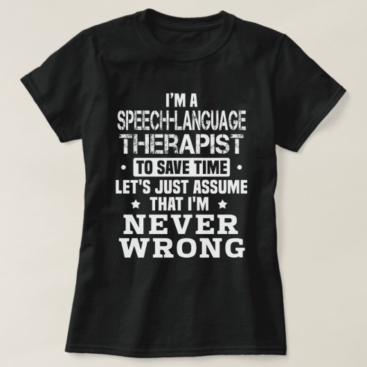 T-shirt Thérapiste de la parole (Design devant)