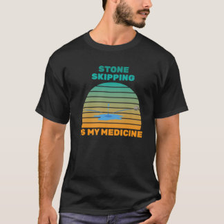 T-shirt Therapy - Stone Skipping Is My Medicine - Hobby -