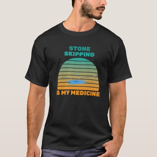 T-shirt Therapy - Stone Skipping Is My Medicine - Hobby - (Devant)