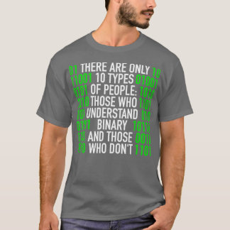T-shirt There Are Only 10 Types of People IT Nerd Binary