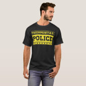 T-shirt Thermostat Police jaune (Devant entier)