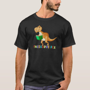 T-shirt Thesaurus Rex Lecture Trex Dino Premier Jour De Sc