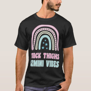 T-shirt Thèses Épais Et Vibes Gémeaux Zodiac Anniversaire