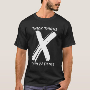 T-shirt Thèses Épais Patience Mince Amusante Gymnase Entra
