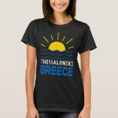 T-shirt Thessalonique Grèce Sunshine And Sea Waves Femmes (Devant)