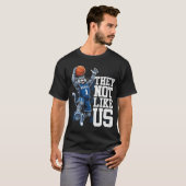 T-shirt They Not Like Us Blue Wildcat Basketball (Devant entier)