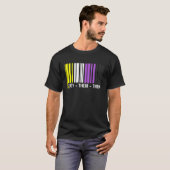 T-shirt They Their Them Barcode Non Binary Flag Agender Pr (Devant entier)