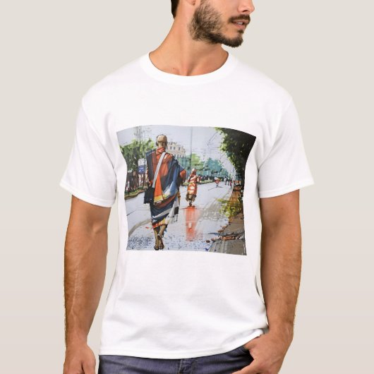 T-shirt Thich Minh Tue | Peaceful Monk Walking  (Devant)