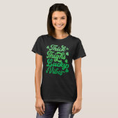 T-shirt Thick Things Lucky Vibes Retro Patrick's Day Shamr (Devant entier)