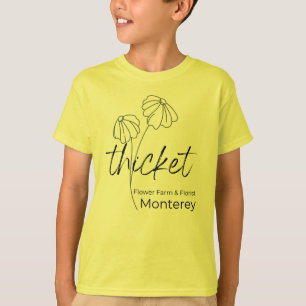 T-shirt Thicket Monterey Florist Kids Tee Black Print
