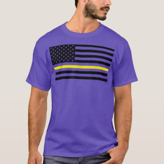 T-shirt Thin Yellow Line, Security Guards, Truck Drivers S