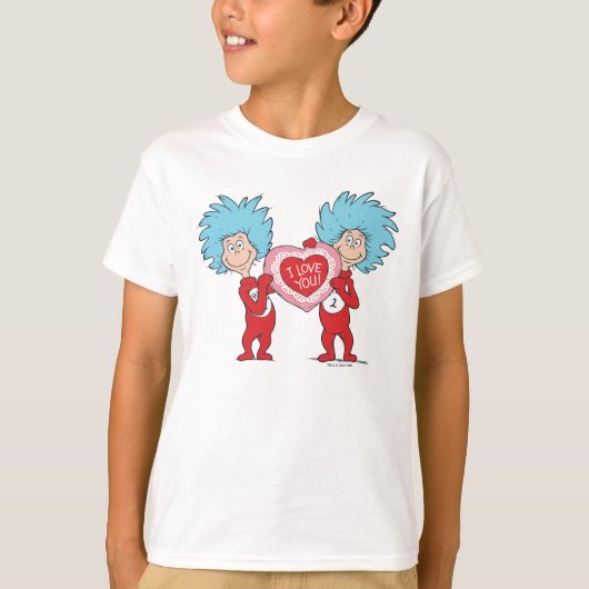 T-shirt Thing One Thing Two Je t'aime (Devant)
