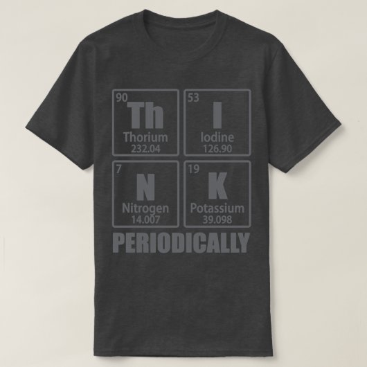 T-shirt Think Periodically Periodic Table Elements Funny C (Design devant)