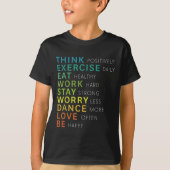 T-shirt Think Sitive Affirmation Insrational Motivational  (Devant)