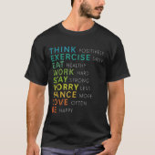 T-shirt Think Sitive Affirmation Insrational Motivational  (Devant)