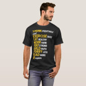 T-shirt Think Sitively Exercise Daily Gym Workout Motivati (Devant entier)