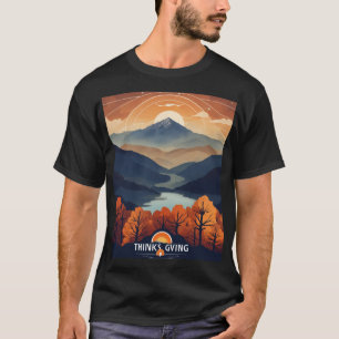 T-shirt Thinksgiving - L'IA rencontre la montagne