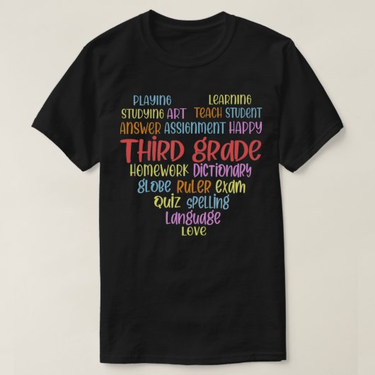 T-shirt Third Grade Funny Third Grader School Teachers 3rd (Design devant)