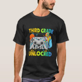 T-shirt Third Grade Level Unlocked Gamer Back To School (Devant)