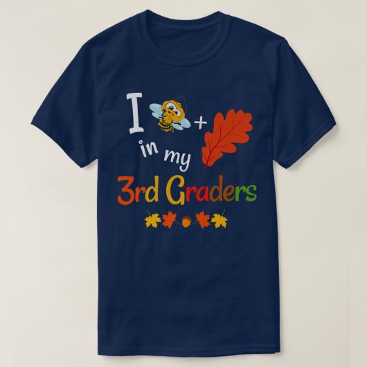 T-shirt Third Grade Teacher Fall Autumn 3rd Grade Back To (Design devant)
