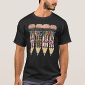 T-shirt Third Grade Teacher  Leopard Pencil Back To School (Devant)